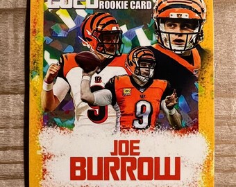 Joe Burrow 2020 Gold Cracked Ice Style Rookie Card Cincinnati Bengals Mint Condition