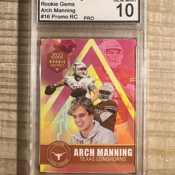 Arch Manning 2022 Rookie Prospect Rookie Promo Card PRO Graded 10