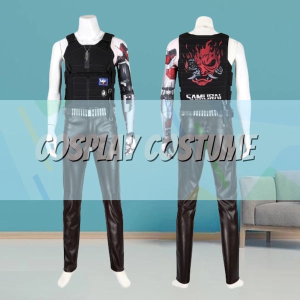 Johnny Silverhand Cosplay Costume for Men,Halloween Party Suit,Game Costume Party Display