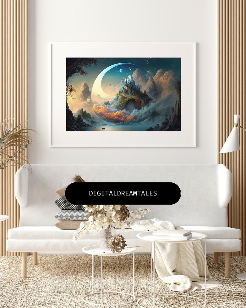 Fantasy Landscape Digital Print Wall Art Poster Home Decor Digital Art