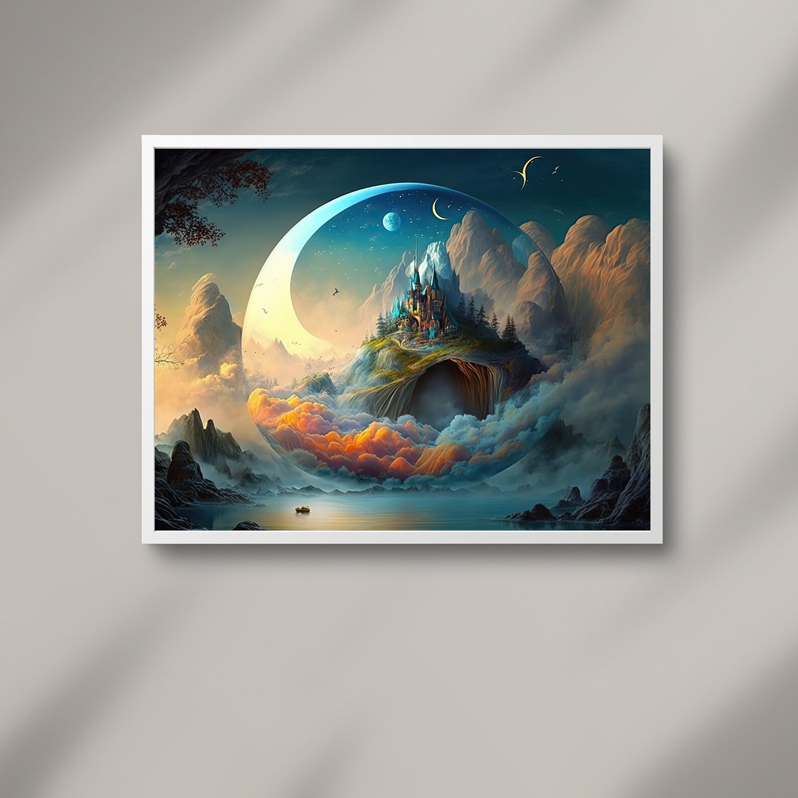 Fantasy Landscape Digital Print Wall Art Poster Home Decor Digital Art