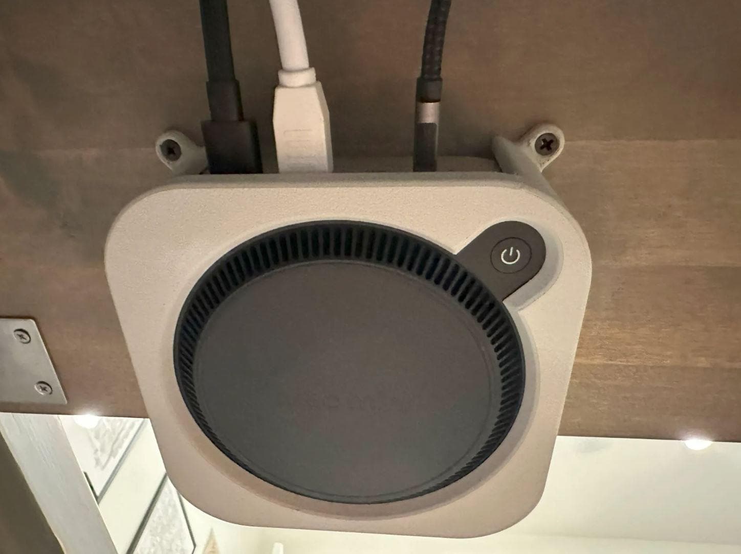 thumbnail image 2 of Under Desk Mount For 2024 Mac Mini M4/M4 Pro - 3D Printed Monitor Mount 2 of 10