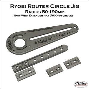RYOBI ONE+ Trim Router Plate Set with Extender - Durable PETG. 3D printed