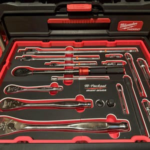 Milwaukee PACKOUT 4932493189 Lådinsats för spärrhakar + momentnyckel + stänger