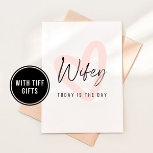 Esposa hoy es la tarjeta del día, tarjetas de voto, tarjetas de matrimonio, tarjeta de San Valentín a la esposa, tarjeta de aniversario a la esposa, tarjeta del día del matrimonio, a su tarjeta