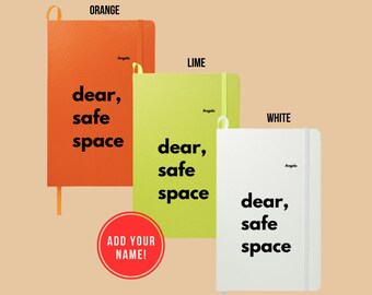 Safe Space Journals Personalized, Personalized Journals With Name For Therapy, Minimalist Journals For New Writers, Therapy Client Gifts