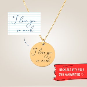 Colar manuscrito personalizado para o melhor amigo, colar com pingente personalizado, presente de aniversário para ela, presentes manuscritos, colar personalizado