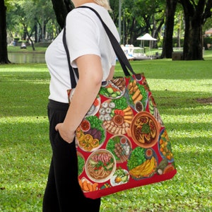 Reusable Bag Featuring Vietnamese Cuisine, Vietnam Pride Gifts, Vietnamese Gifts, Asian Gifts, Asian Mom Gifts, Gifts for Viet Parents