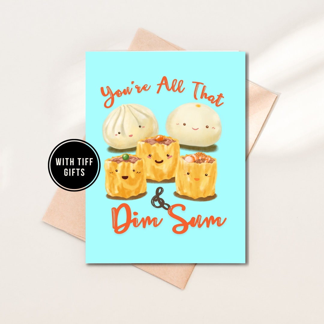 Funny Dim Sum Valentines Card for Dim Sum Lovers, Fun Asian Cards for ...