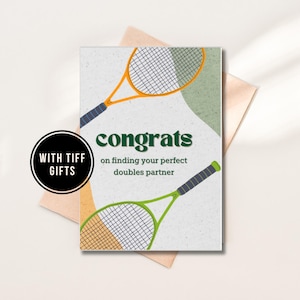 Carte de mariage tennis pour couple, Carte de mariage tennis, Cartes de mariage de joueur de tennis, Carte d'anniversaire de tennis, Carte de tennis de la Saint-Valentin