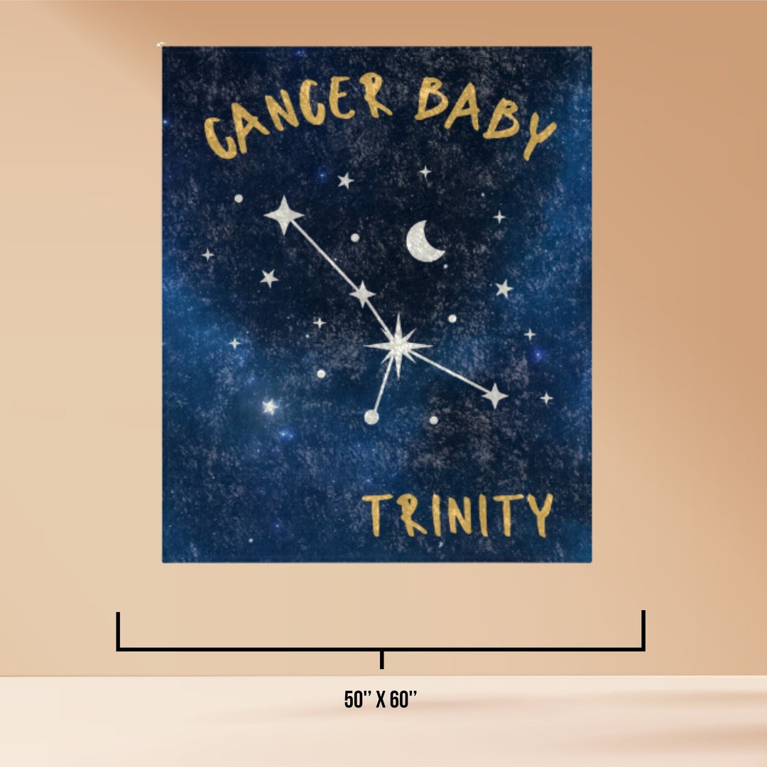 Custom Cancer Astrology Blanket, Personalized Astrology Blanket for