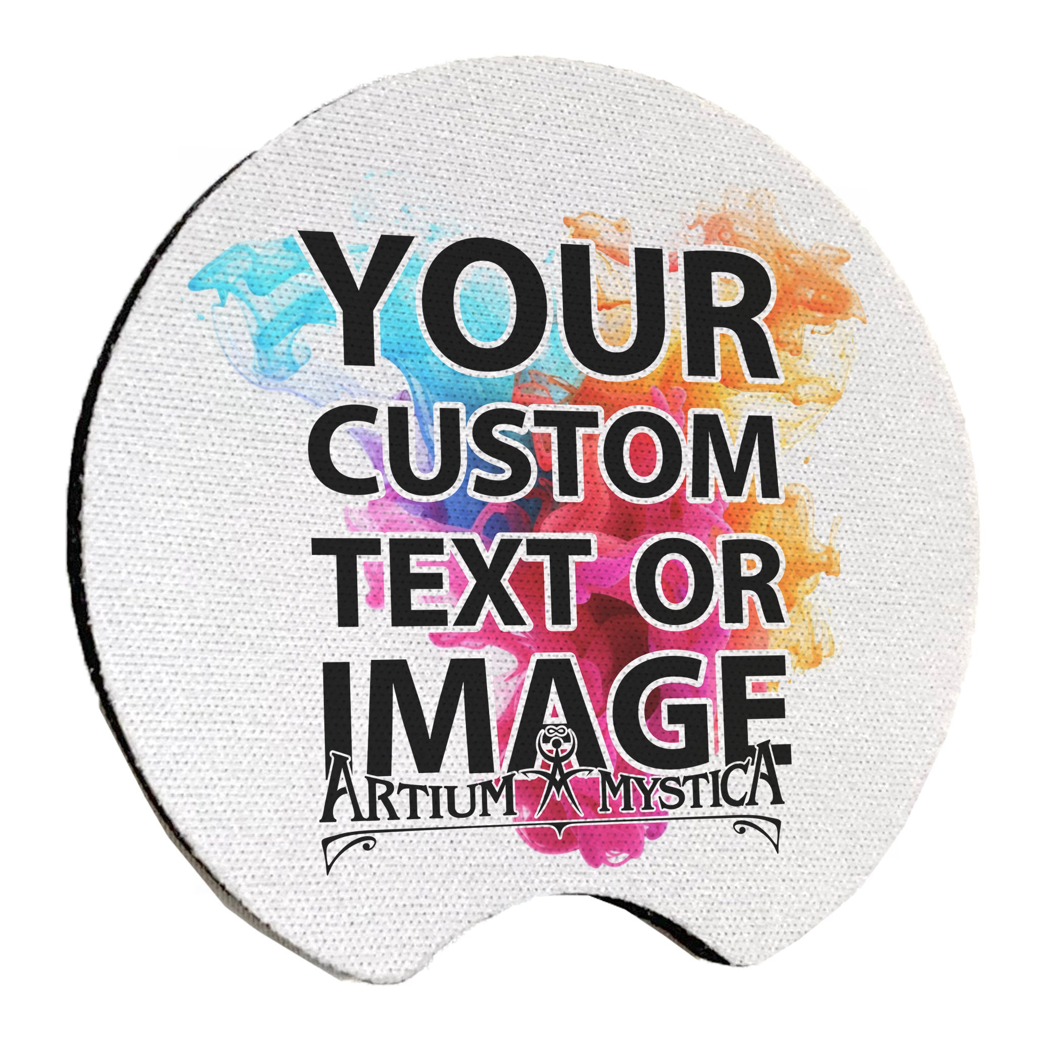 Custom Car Coaster Personalized Gift Accessory Printed w/ Your Own Photo, Text, Logo or Design! No Minimum Order!