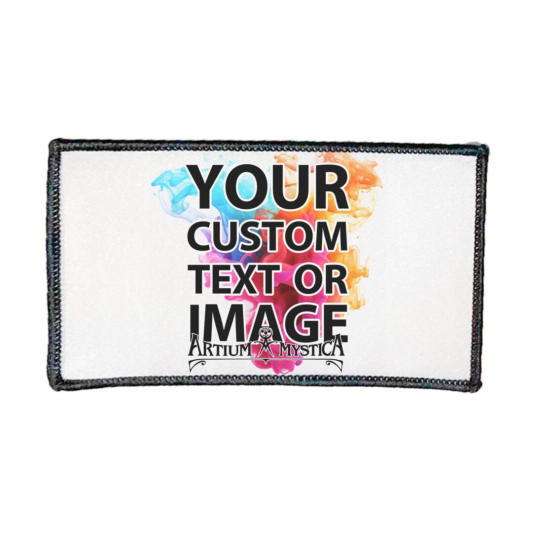 Custom Iron-on Patch – Rectangle, Personalized Photo/text, Graphic ...