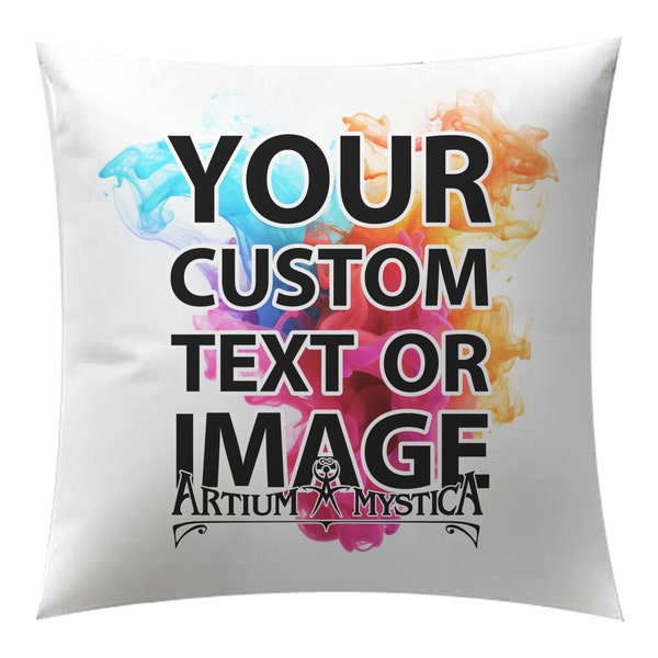 Custom 16x16 Square Pillow Case - Add Your Own Photo, Text, Logo or Design! Graphic Design Service Available for a Bespoke Personalized Gift