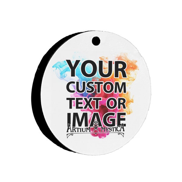 Custom Print Pendant Circle 1 inch Economy Bargain Tag Circle Wholesale Customized Jewelry Pendant for School Logos Mascots and More