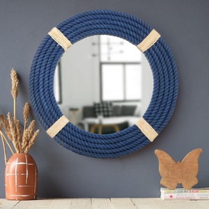 Rustic Wooden Wall Mirror | Farmhouse Decor Handmade Wood Frame Mirror Bathroom, Entryway, Living Room Boho Wall Decor | Large Wall Mirror