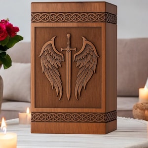 Personalized Wooden Cremation Urn Box: Handcrafted Memorial Keepsake