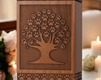 Handmade Rosewood Cremation Urn Box: Memorial Ashes Keepsake