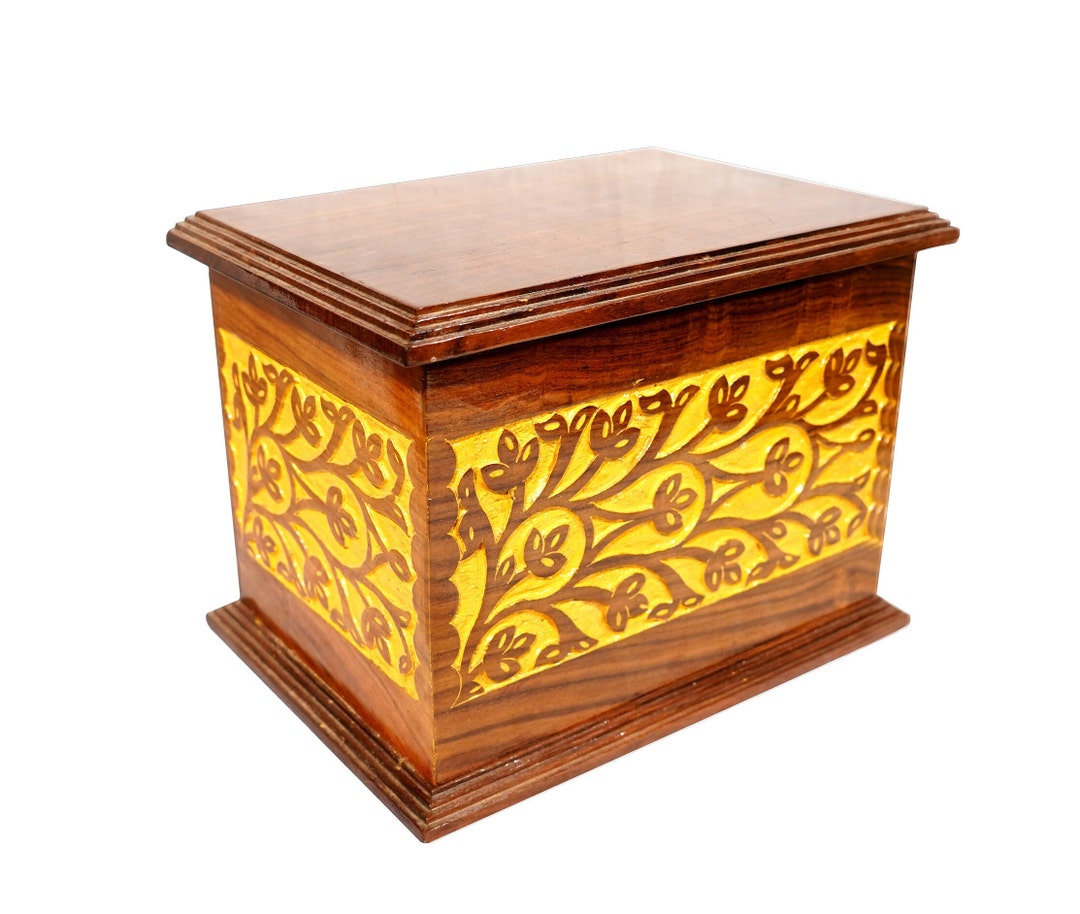 Handmade Wooden Urn for Human Ashes, Wooden Cremation Urn, Personalized