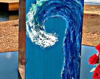 Handcrafted Wooden Resin Urn Box: Personalized Memorial Keepsake