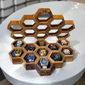 wooden watch box Watch holder with lid, Wooden watch organizer, Watch case, Watch organizer, Personalized watch storage Unique watch box
