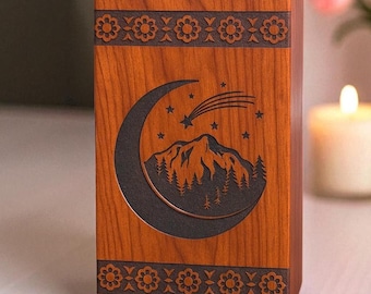 Handmade Rosewood Urn Box: Custom Engraved Memorial Keepsake