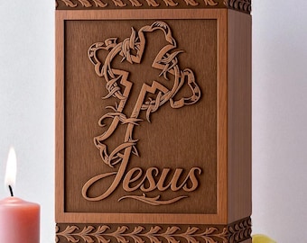 Handcrafted Wooden Urn Box: Personalized Memorial Keepsake