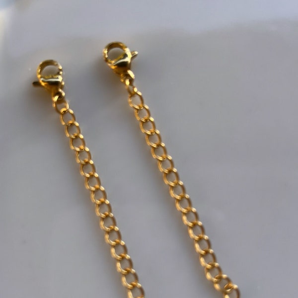 18K Gold Extender - Silver Necklace Extender -  Chain Extender -WATERPROOF - Bracelet Extender - Anklet Extender