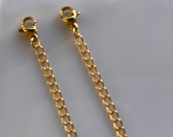 18K Gold Extender - Silver Necklace Extender -  Chain Extender -WATERPROOF - Bracelet Extender - Anklet Extender