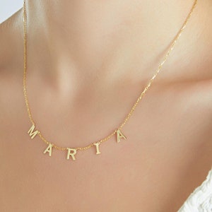 Letter Necklace • Perfect for Your Everyday Look • Custom Name Necklace • Trending Name Initial Necklace • Gift for Mom