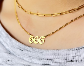 18K Gold Angel Number Necklace - Lucky Number Necklace - Pearl Number Necklace -  Gift for Her - Gift for Mom - Personalized Gift