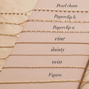 18K Gold Chain Necklace,Paperclip Chain, Twist Chain, Figaro, Dainty Chain, Pearl Bead Chain, Chain for kids, Mothers Day Gift