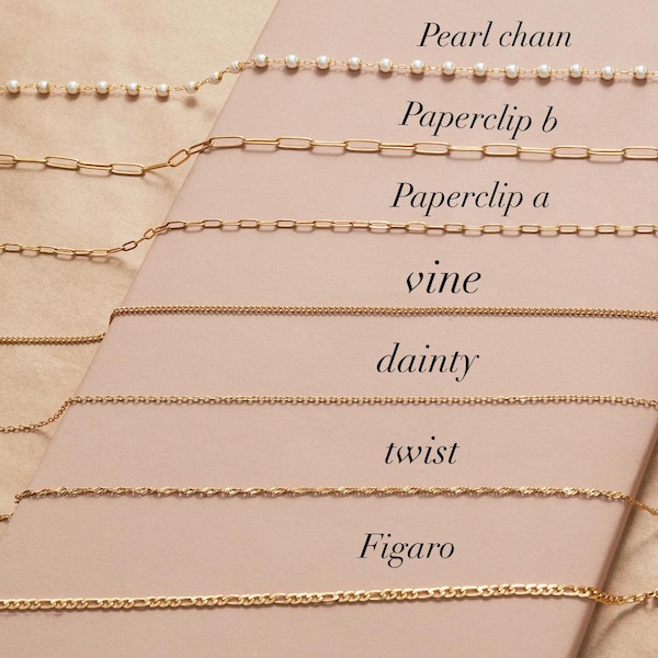 18K Gold Chain Necklace, Vine Chain, Twist Chain, Gift for Her, Figaro Chain, Christmas Gift, Waterproof Chain, Dainty Chain for Kids