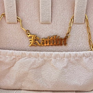 18K Gold NAME Bracelet, Personalized Name Bracelet, Gift For Her, Christmas Gift Bracelet, Gift for Mom, Initial Bracelet image 6