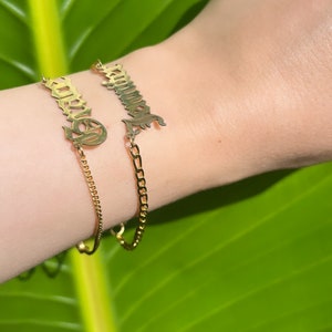 18K Gold NAME Bracelet, Personalized Name Bracelet, Gift For Her, Christmas Gift Bracelet, Gift for Mom, Initial Bracelet image 7