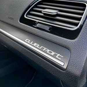 2 autocollants de tableau de bord en vinyle de qualité supérieure avec logo VW Golf 7 GTI Clubsport