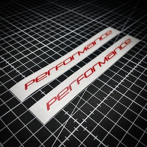 2x Premium Vinyl Sticker Performance Lettering Golf 7 GTI