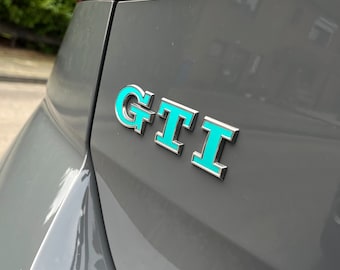 2x Premium Vinyl Inlay GTI Emblème Autocollant Golf 7 Facelift GTI Logo Insert