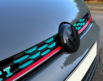 Juego de pegatinas de vinilo premium con incrustaciones de parrilla en forma de panal VW Golf 7 GTI facelift