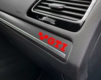 2x autocollants de tableau de bord en vinyle premium VW Golf 7 GTI TCR