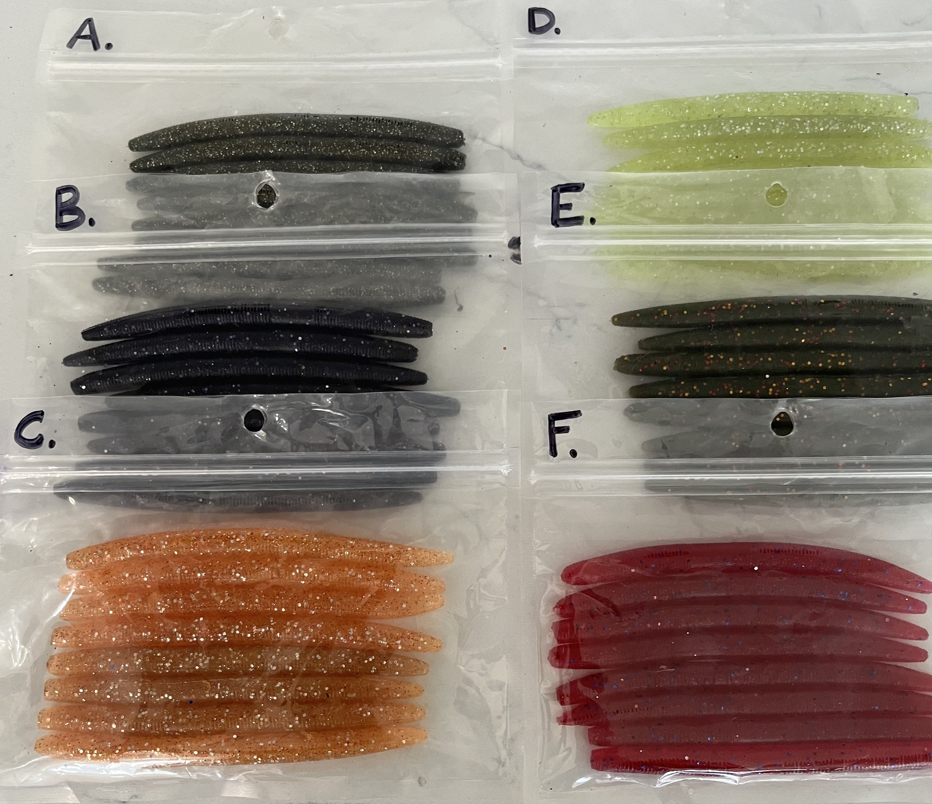 Soft Bait Fishing Core-Shot Stick Senko Worm Lures 6 (Rainbow Trout)