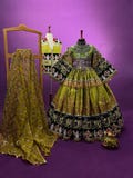 Afghan wedding pistachio dress with men vest product logo