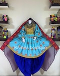 Elegance in Every Stitch: Afghan Knee-Length Dress" product logo