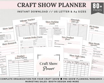 Craft Show Planner, Craft Booth Planner, Craft Show Tracker, Craft Fair Planner, Printable, Craft Business Planner, Craft Show Organizer