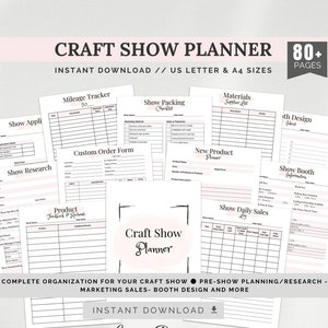 Craft Show Planner, Craft Booth Planner, Craft Show Tracker, Craft Fair Planner, Printable, Craft Business Planner, Craft Show Organizer