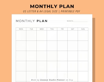Monthly Habit Tracker Planner Printable for Motivation Tracker, Routine Tracker, and Goal Tracker A4 and US Letter Instant Download