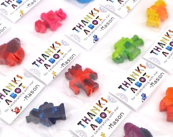 Robot Crayons – Robot Party Favors – Birthday Crayon Packs – Handmade Robot Crayons for Kids – Fun Party Bag Fillers