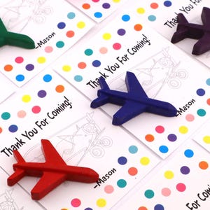 Recuerdos de fiesta de crayones de avión – Regalo de cumpleaños de avión – Recuerdo para colorear con crayones de avión – Crayones de avión para niños – Recuerdos de cumpleaños de piloto imagen 6