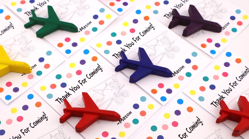 Recuerdos de fiesta de crayones de avión – Regalo de cumpleaños de avión – Recuerdo para colorear con crayones de avión – Crayones de avión para niños – Recuerdos de cumpleaños de piloto imagen 6