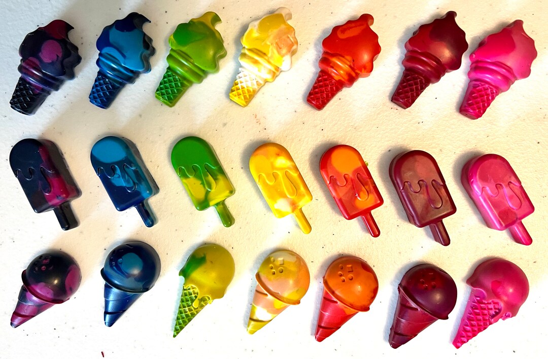 Ice Cream Cone Crayons Ice Cream Crayons Party Favor Bags Etsy